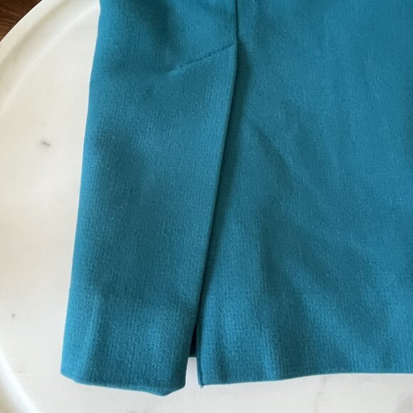 Halogen Straight Pencil Skirt Blue Teal Turquoise Size 10 Lined Back Zipper - Picture 5 of 10